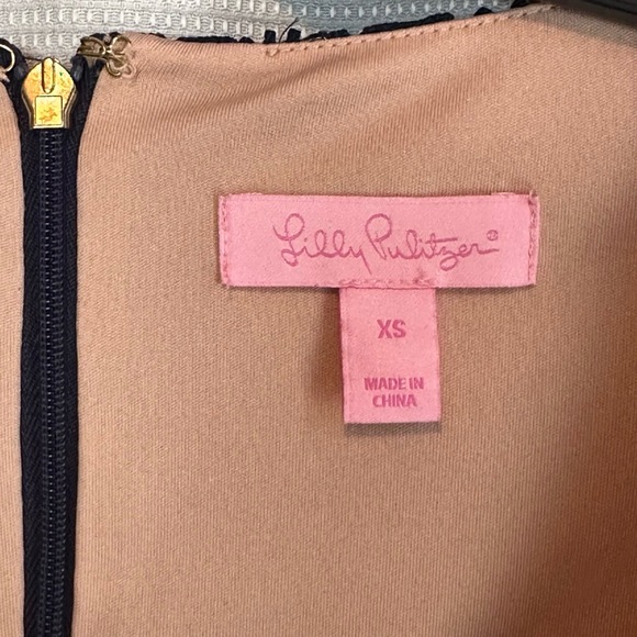 Lilly Pulitzer Navy Blue Lace Wrap Dress Size XS - Picture 10 of 13